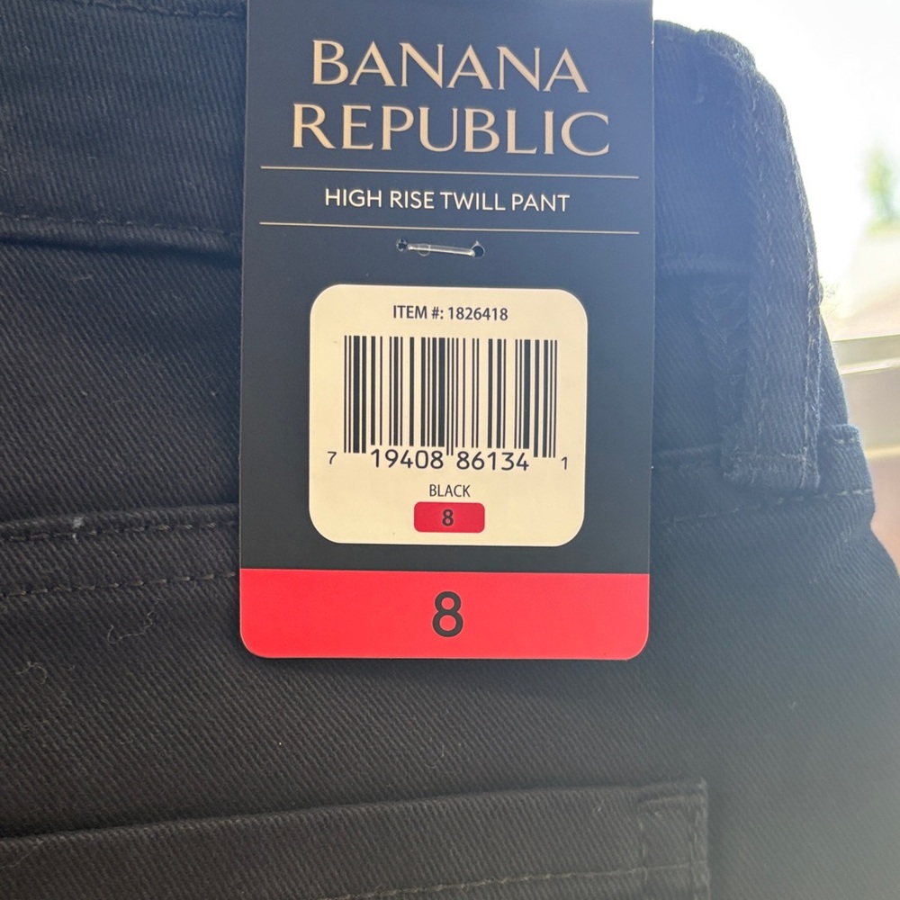 Banana Republic Black High Rise Twill Pants